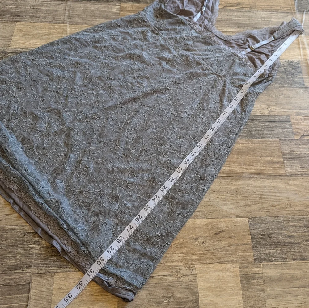 Soma dove gray lace overlay nightgown sleepwear size L NWT - Picture 7 of 8